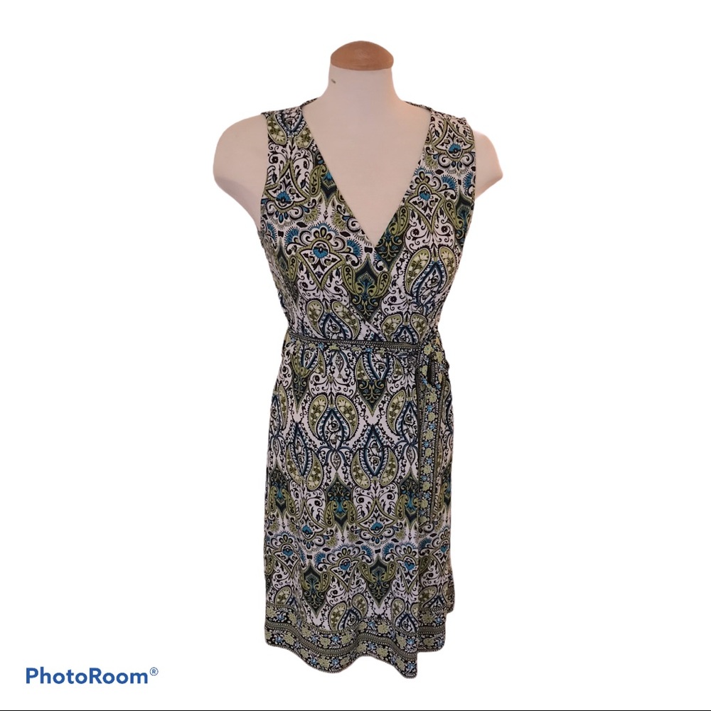 Apt 9 Dress Faux Wrap Paisley Dress